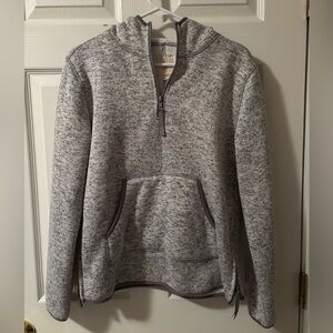Thread & Supply Heathered Gray Zip-Up Sweatshirt
